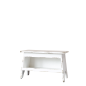 Preview: Holz Hocker Bank Shabby weiß